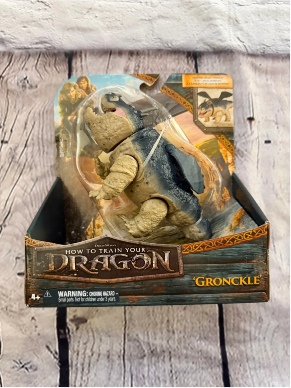 NEW DreamWorks Grondle Action Figure One Size Blue Beige